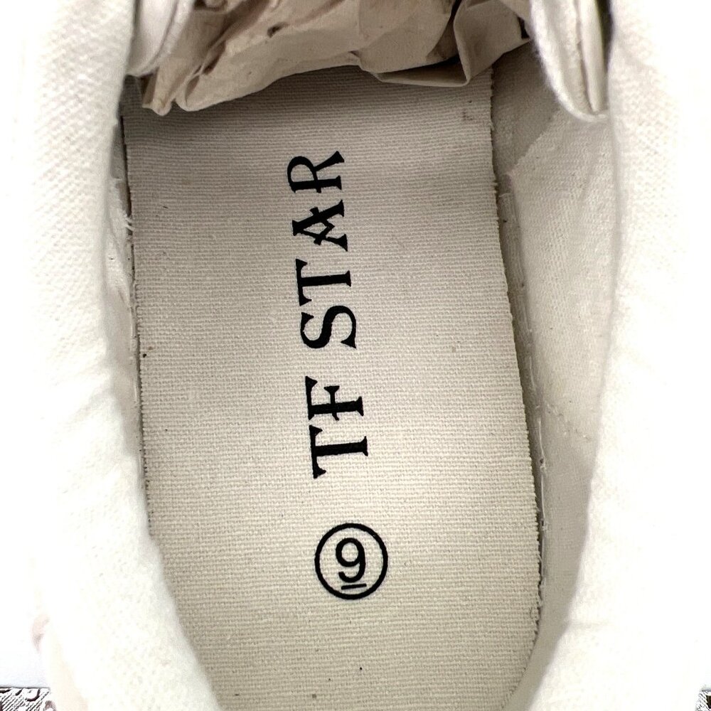 TF Star Womens Sneakers Size 9 White Fashion Lace Up Brand New TF19042 *READ* - Picture 10 of 12